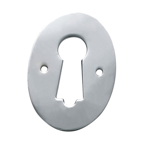 Restocking Soon: ETA Mid May - Tradco Pressed Escutcheon 44x30mm Polished Chrome 1186CP