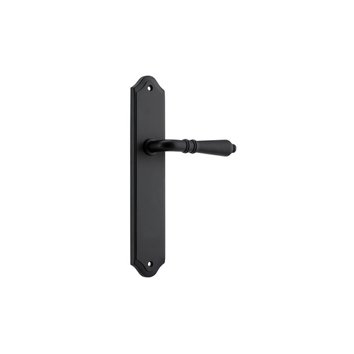 Iver Sarlat Door Lever Handle on Shouldered Backplate Passage Matt Black 12712