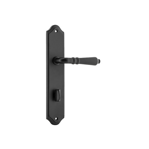 Iver Sarlat Lever Handle on Shouldered Backplate Privacy Matt Black 12712P85