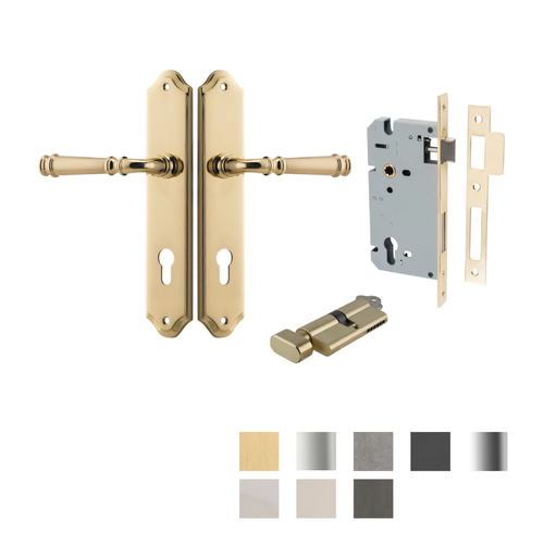 Iver Verona Door Lever on Shouldered Backplate Entrance Kit Key/Thumb