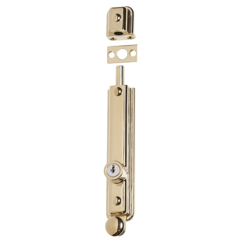 Tradco 1335PVD Surface Mounted Bolt Key Operated PVD 150x32mm