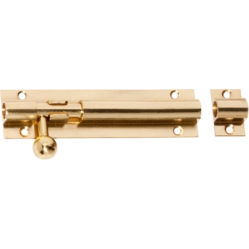 Tradco 1407PB Barrel Bolt Polished Brass 100x25mm