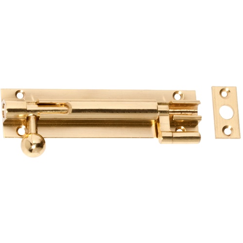 Tradco 1417PB Barrel Bolt Offset Polished Brass 100x25mm