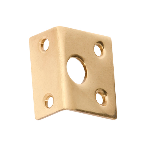 Tradco Barrel Bolt Right Angle Keeper 7.5mm Polished Brass 1418