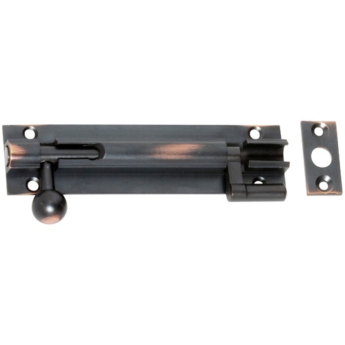Restocking Soon: ETA Mid April - Tradco 1427AC Barrel Bolt Offset Antique Copper 100x25mm