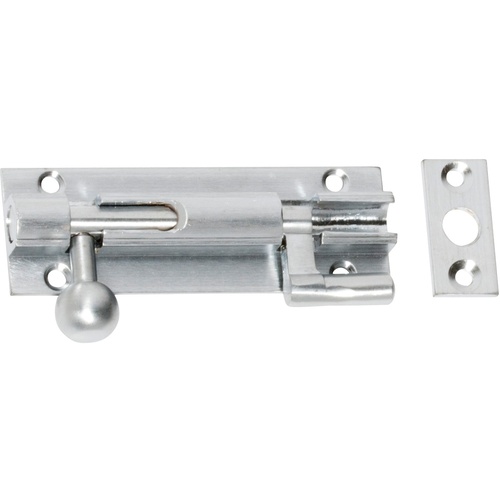 Tradco 1428SC Barrel Bolt Offset Satin Chrome 75x25mm