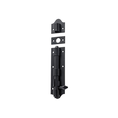 Tradco Iron Tower Bolts 215mm x 48mm Matt Black 1435