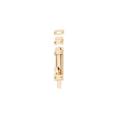 Tradco Tower Barrel Bolt 118mm x 32mm Polished Brass 1445