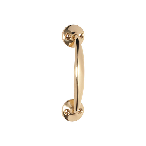 Restocking Soon: ETA End May - Tradco Telephone Pull Handle 110mm Polished Brass 1450