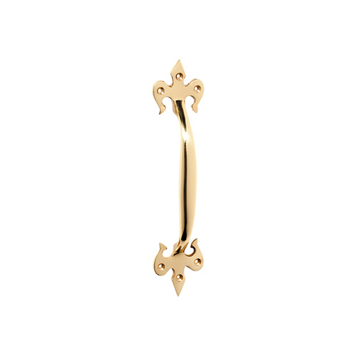 Tradco 1458PB Fleur-De-Lis Handle Polished Brass 230mm