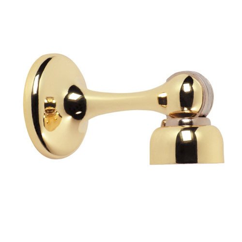 Tradco Magnetic Door Stop 75mm Polished Brass 1536