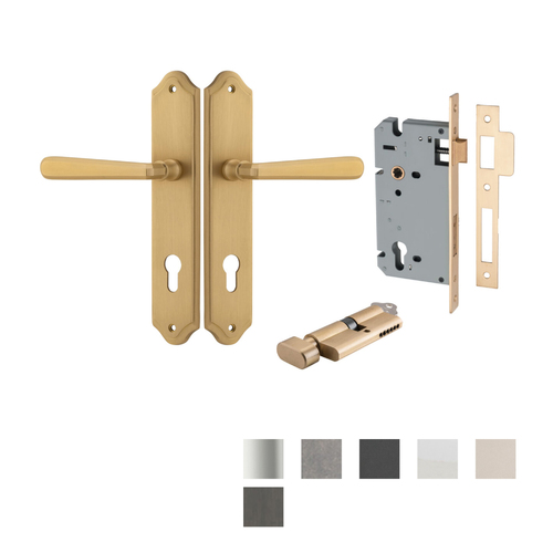 Iver Copenhagen Door Lever on Shouldered Backplate Entrance Kit Key/Thumb