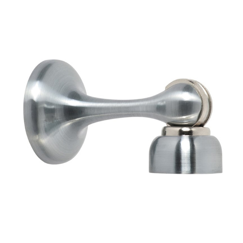 Tradco Magnetic Door Stop 75mm Satin Chrome 1538