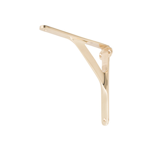 Restocking Soon: ETA Mid April - Tradco Shelf Bracket Polished Brass 150x150mm 1541