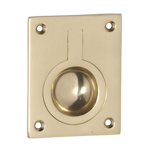 Tradco 1573PB Flush Ring Pull Polished Brass 50x63mm