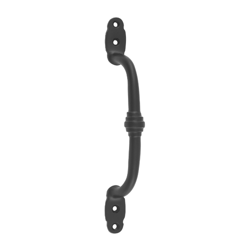 Tradco Offset Banded Door Pull Handle 180mm Matt Black 1811