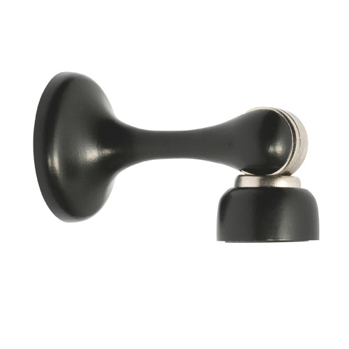 Tradco Magnetic Door Stop 75mm Matt Black 1826