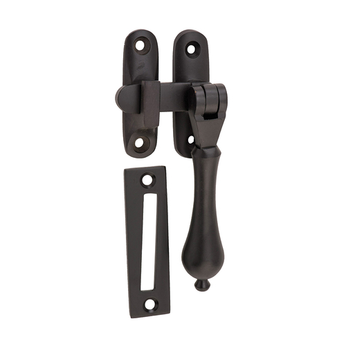 Tradco Long Throw Teardrop Casement Fastener Matt Black 1839