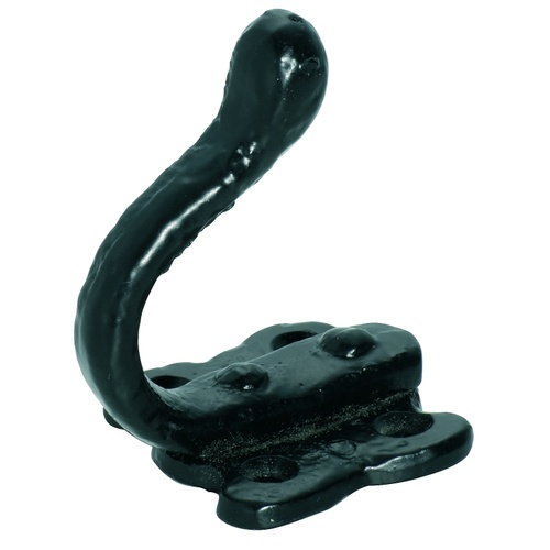 Tradco 1880MB Single Robe Hook MI Matt Black P65mm