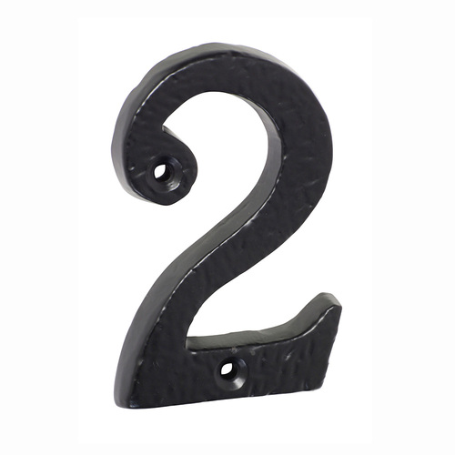 Tradco Door House Number 2 Matt Black 75mm Height 1892