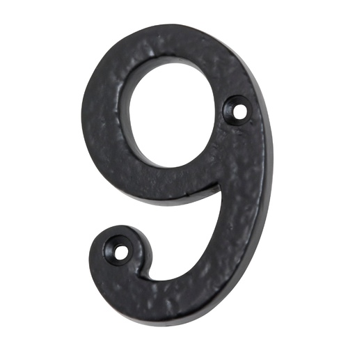 Tradco Door House Number 9 Matt Black 75mm Height 1899