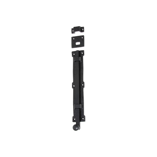 Tradco Iron Tower Bolts 300mm x 55mm Matt Black 1901