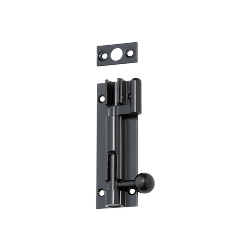 Tradco 1944MB Barrel Bolt Offset Matt Black 75x25mm