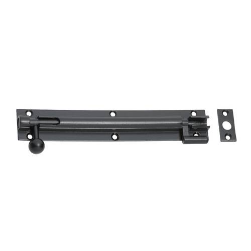 Tradco 1946MB Barrel Bolt Offset Matt Black 150x25mm