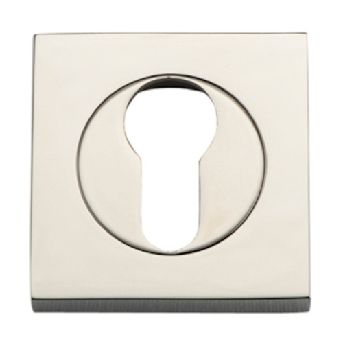 Iver Euro Escutcheon Square Concealed Fix Pair 52mm Polished Nickel 20028