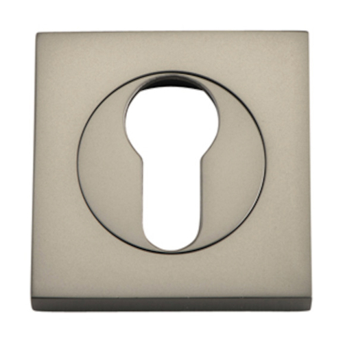 Iver Euro Escutcheon Square Concealed Fix Pair 52mm Satin Nickel 20029