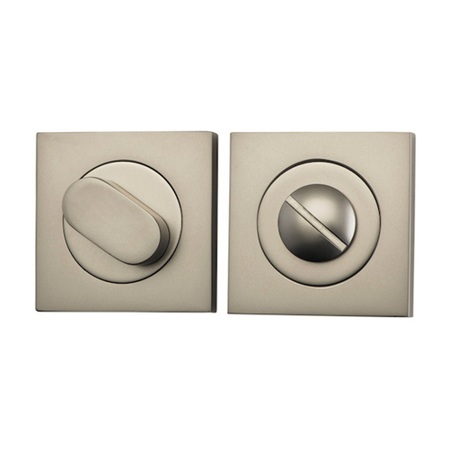 Iver Privacy Turn Square Concealed Fix Satin Nickel 20039