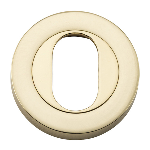 Iver Oval Escutcheon Round 52mm Polished Brass 20060