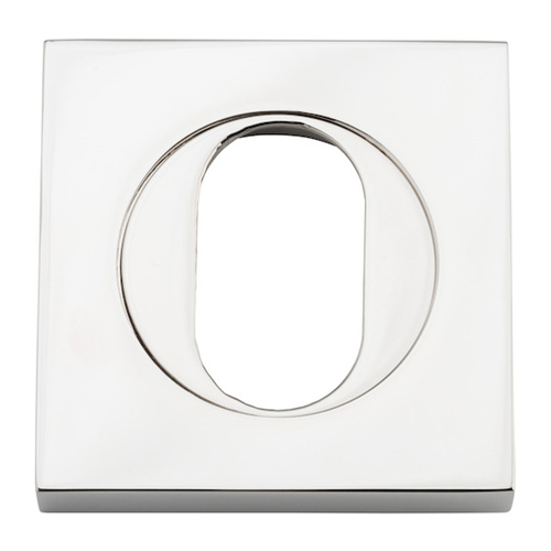 Iver Oval Escutcheon Square Concealed Fix Pair 52mm Polished Nickel 20108
