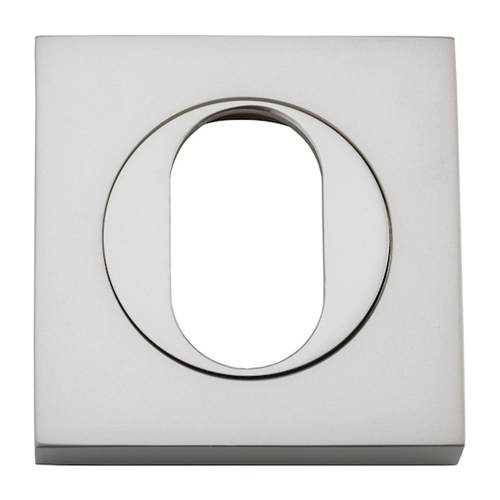 Iver Oval Escutcheon Square Concealed Fix Pair 52mm Satin Nickel 20109