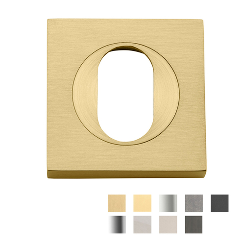 Iver Oval Escutcheon Square Concealed Fix Pair - Available in Various Finishes