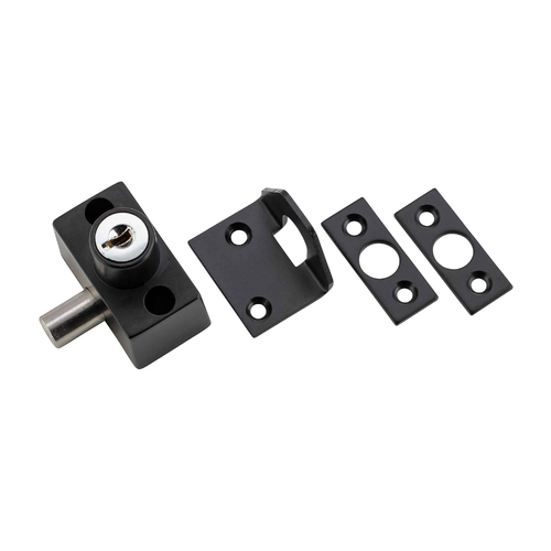 Tradco Sash & Sliding Window Lock 43mm Matt Black 20303