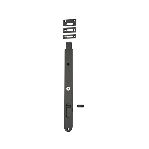 Iver Locking Flush Bolt 300mm Matt Black 20323