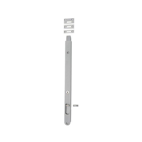 Iver Locking Flush Bolt 400mm Brushed Chrome 20335