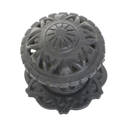 Restocking Soon: ETA Early August - Tradco Filigree Centre Door Knob Matt Black 85mm 20372