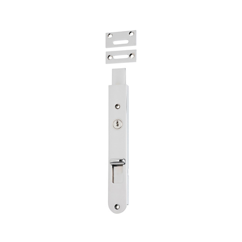 Iver Locking Flush Bolt  200mmm Chrome Plated 20383