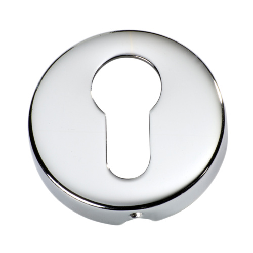 Out of Stock: ETA Early June - Tradco 2042CP Euro Cylinder Escutcheon SB Polished Chrome  50mm