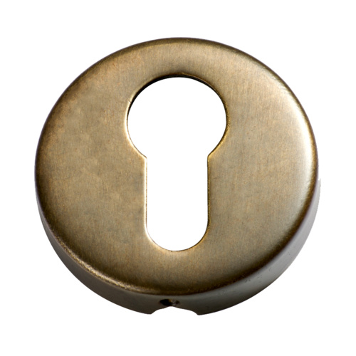 Tradco 2044AB Euro Cylinder Escutcheon SB Antique Brass 50mm