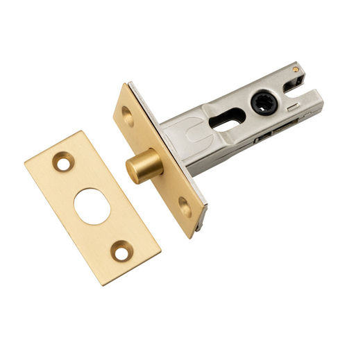 Iver Round Privacy Bolt 45mm Backset Brushed Brass 20558