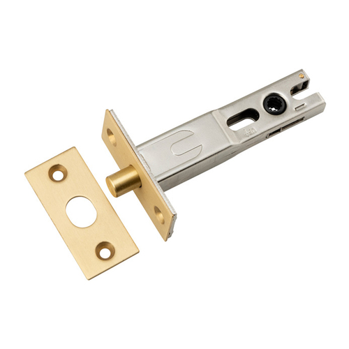 Iver Round Privacy Bolt 70mm Backset Brushed Brass 20582