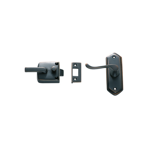 Tradco 2062AC Screen Door Latch Antique Copper LH External 
