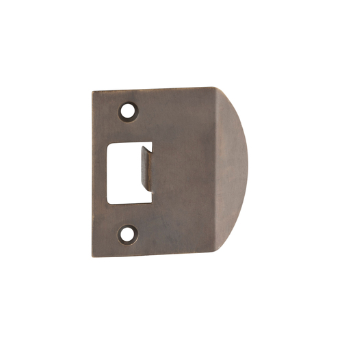 Restocking Soon: ETA Mid May - 
Tradco Tube Latch Striker Extra Long Antique Brass 2092