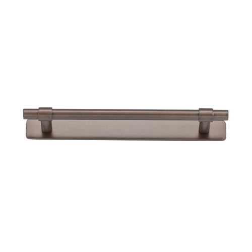 Iver Helsinki Cabinet Pull Handle with Backplate CTC 160mm Signature Brass 21011B