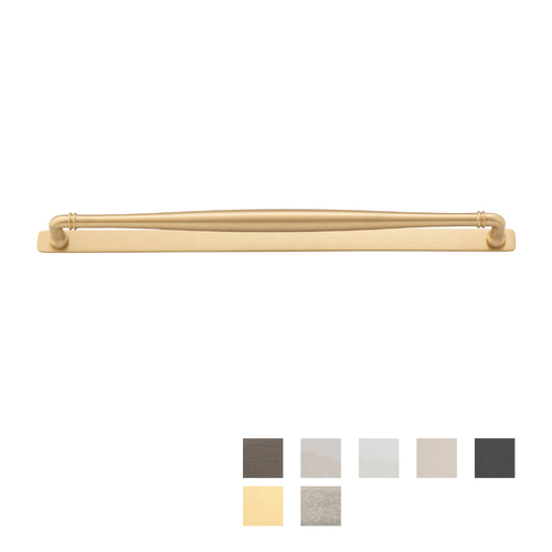 Iver Sarlat Cabinet Pull Handle with Backplate - Available in Various Finishes and Sizes