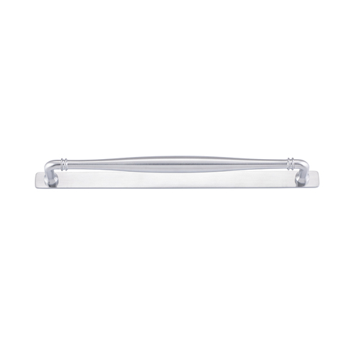 Iver Sarlat Cabinet Pull Handle with Backplate CTC 320mm Brushed Chrome 21095B