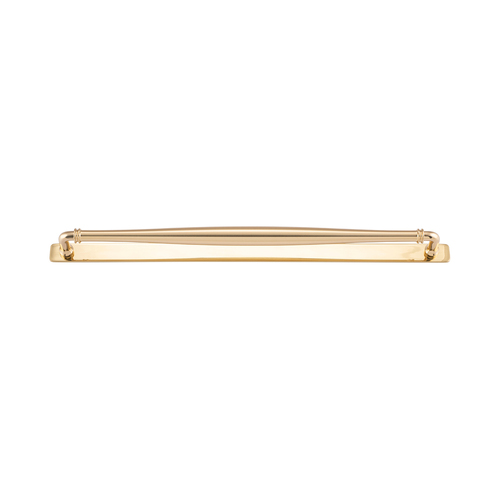 Iver Sarlat Cabinet Pull Handle with Backplate CTC 450mm Polished Brass 21100B